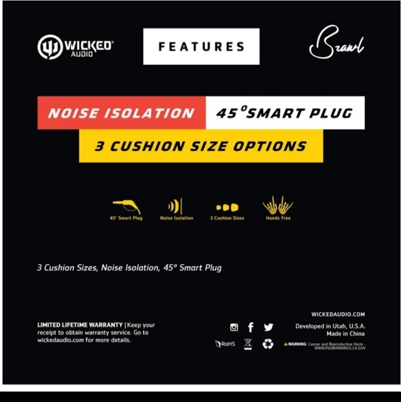 🌹10 for 100$🌹. Wicked audio Brawl headphones - Picture 2 of 3